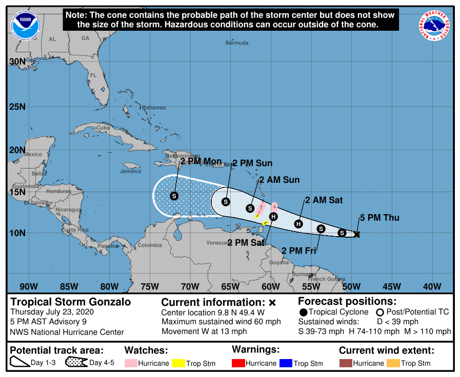 Gonzalo less organized, TD 8 likely to become TS Hanna over the ...