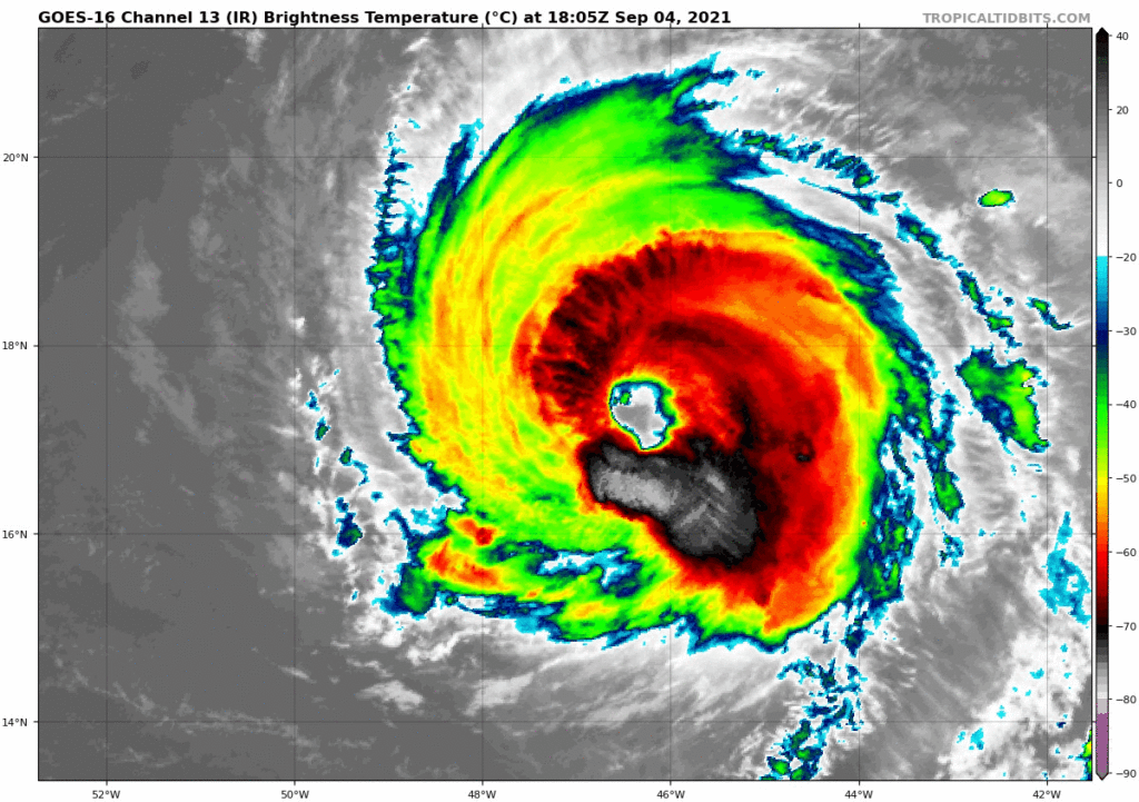 Larry Becomes A Major Hurricane Over The Central Tropical Atlantic 